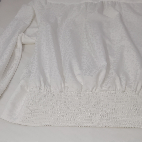 Karl Lagerfeld White Long Sleeve Ruffled Blouse - Picture 12 of 12